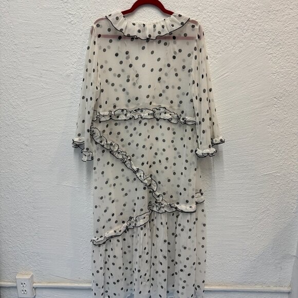 GANNI Ruffled Chiffon Midi Dress - Picture 9 of 9